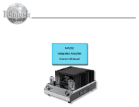 McIntosh MA252 - Owners manual